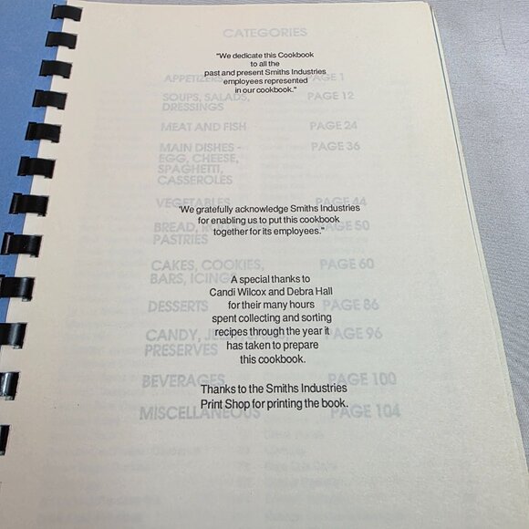 Vintage 1989 Employee Cookbook Smiths Industries Grand Rapids Michigan - Picture 4 of 15